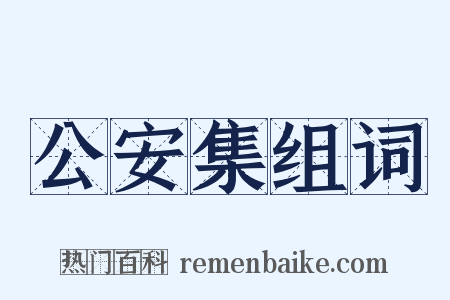 公安集组词是什么意思的图片